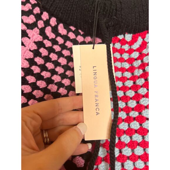 NWT Lingua Franca NYC Simko Crochet Shorts Glacier Pink Multi Size: Medium - Picture 4 of 7